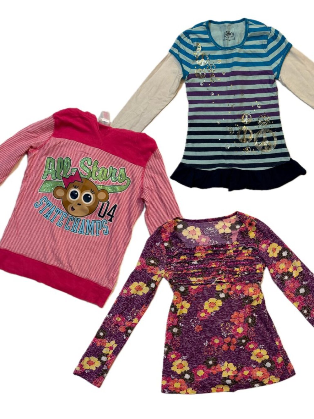 Lot of Justice Long Sleeve Tops Girls Size 10/12